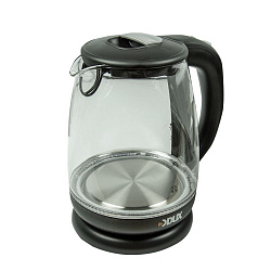 Чайник электрический стекло/пластик 1,7 литра, 2200 Вт/220В  (DX-1258B)  DUX 60-0708
