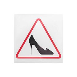 Наклейка  автомобильная "Дама за рулем" 150*150 мм REXANT 56-0044