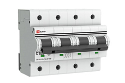 Авт. выкл. 4P 100А (C) 15кА ВА 47-125 EKF PROxima mcb47125-4-100C