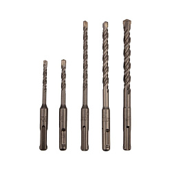 Набор буров по бетону 5-6х110х50, 6-8-10х160х100мм, 5 шт, в пластиковой коробке SDS PLUS KRANZ KR-91-0406