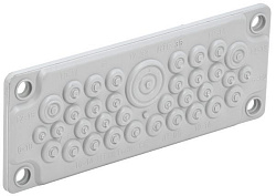 TITAN Ввод кабельный мембранный 35 отверстий d=7-32мм IP65 серый IEK TI-00D-MC-035-65