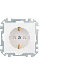 Розетка штепсельная со шторками с заземляющим контактом скрытой установки РС16-529 34BY