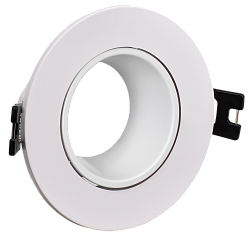 LIGHTING Светильник 4104 встраиваемый под лампу MR16 круг пластиковый белый IEK LT-UVB0-4104-GU05-1-K01