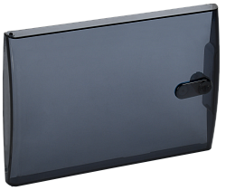 TEKFOR Дверца для корпуса пластикового ЩРН(В)-П-8 IP41 черная прозрачная IEK TF-KP12D-DV-08-K02