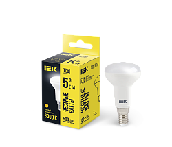 Лампа светодиодная R50 рефлектор 5Вт 230В 3000К E14 IEK LLE-R50-5-230-30-E14