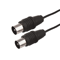 ВЧ кабель ТВ штекер - ТВ штекер, 25м, черный REXANT 17-5029