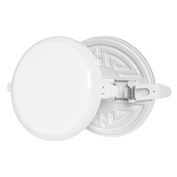 Панель светодиодная встраиваемая безрамочная FLP, 16Вт (12Вт+4Вт), 230В/50Гц, 1360лм, 6500К, IP20, ø 06-107