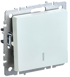 BRITE Выключатель 1-клавишный с индикацией 10А ВС10-1-1-БрЖ жемчуг IEK BR-V10-1-10-K36