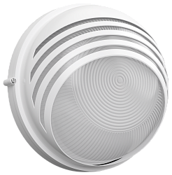 Светильник НПП1107 круг ресничка 100Вт IP54 белый IEK LNPP0-1107-1-100-K01