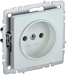 BRITE Розетка 1-местная без заземления без защитных шторок 10А РС10-1-0-БрЖ жемчуг IEK BR-R10-10-K36