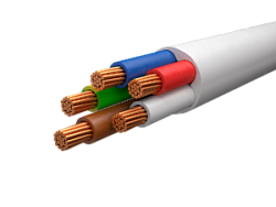Провод ПВС-Т 4х0,75 + 1х0,75 бел (ПВС 5х0,75) (100м) Автопровод А00375