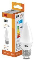 Лампа светодиодная "Свеча-C37" 5 Вт 400lm 3000K E27 IEK (ЭФ) LL-I-C37-5-230-30-E27