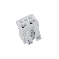 Клемма монтажная WOLTA KSP2-L+N белый 20х25х17мм 1/200/4000 KSP2-L+N
