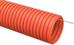 Труба гофрированная ПНД d50 с зондом оранжевая (15м) IEK CTG20-50-K04-015