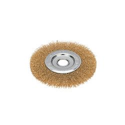 Щетка дисковая для УШМ, витая латунированная проволока, 150мм, отв. 22,23мм KRANZ KR-91-1232