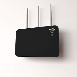 Держатель для хранения роутера, с регулировкой размеров, настенный, черный REXANT 38-0713