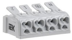 Клемма пружинная соединительная КСП4-2L+N+PE IEK UKZ-B06-4P-F0-E0-10