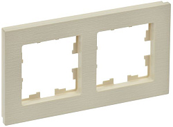 BRITE Рамка 3-местная РУ-3-Бр бежевый рифленый IEK BR-M32-51-K10