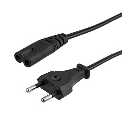 Шнур сетевой, вилка СЕЕ 7/16 - разъем IEC 320 C7, кабель 2x0,75 мм², длина 3 метра (PE пакет) REXANT 11-1107