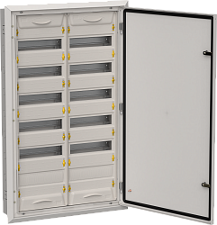 TITAN 5 Корпус металлический ЩРв-144 (2х72) 1005х625х130мм IP31 серый (одна дверь) IEK TI5-50-V-2X072-31-7035