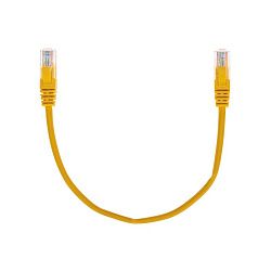 Патч-корд U/UTP, CAT 5e, RJ45-RJ45, 26AWG, LSZH, желтый, 0,3м REXANT 02-0105-03