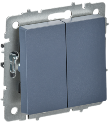 BRITE Выключатель 2-клавишный перекрестный 10А ВС10-2-3-БрМ маренго IEK BR-V23-0-10-K35