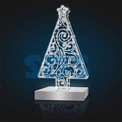 Декоративная 3D фигура Елка новогодняя 250 см белая 501-473