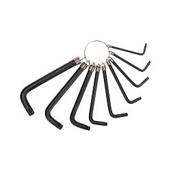 Набор ключей имбусовых TORX KRANZ T10-T50, CrV, 9 шт., оксидированные, на кольце KR-12-5203