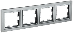 BRITE Рамка 4-местная РУ-4-БрС сталь IEK BR-M42-K46