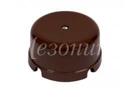Коробка распределительная фарфоровая D80мм, h43мм, IP20, цвет -коричневый, ТМ "МЕЗОНИНЪ" GE70236-04 GE70236-04
