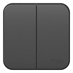 Выключатель 2-кл. ОП Blanca 10А IP20 (сх. 5) 250В антрацит SE BLNVA105006 1210612