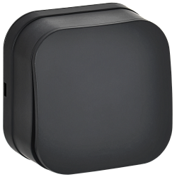 GLORY Выключатель 1-клавишный для открытой установки 10А ВС20-1-0-ХЧм черный матовый IEK EVH10-K02M-10