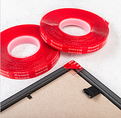 Лента клейкая двухсторонняя прозрачная, на VHB акриловой основе, 20 мм х 5 м REXANT 09-6059