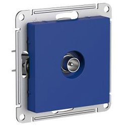 Розетка телевизионная оконечная TV AtlasDesign 1дБ механизм аквамарин SE ATN001191 1712740