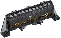 TEKFOR Шина N "ноль" в комбинированном DIN-изоляторе "Стойка" 8х12-(5+5)-Ч IEK TF-NN20-55-DP-K02