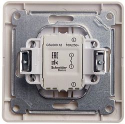 Выключатель 1-кл. СП Glossa 10А IP20 (сх. 1) 10AX в сборе молочн. SE GSL000912 454402