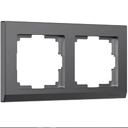Рамка на 2 поста Stark (графит матовый),Werkel W0021864