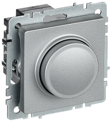 BRITE Светорегулятор поворотно-нажимной 600Вт СС10-1-0-БрА алюминий IEK BR-D20-0600-K47