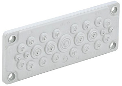 TITAN Ввод кабельный мембранный 25 отверстий d=5-26мм IP65 серый IEK TI-00D-MC-025-65