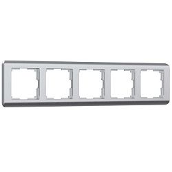Рамка на 5 постов Stream (серебряный) Werkel W0052106