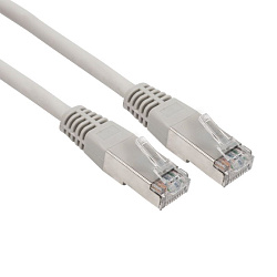 Шнур коммутационный, патч-корд F/UTP RJ45-RJ45, CAT 6, LSZH серый, 3м REXANT 18-8106-1