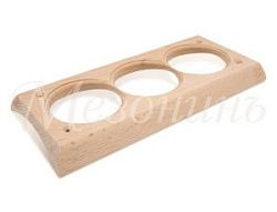 Накладка 3-местная на оцилиндрованное бревно D240мм., для внутреннего монтажа , установочная площадк GE72764-00