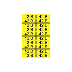 Наклейка знак электробезопасности «42 В» 15х50 мм REXANT (20шт на листе) 55-0003