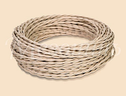 Провод монтажный витой ПВХ 3х1,5мм, цвет - слоновая кость (бухта 5м), ТМ "МЕЗОНИНЪ" GE70113-02 GE70103-02