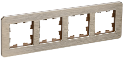 BRITE Рамка 4-местная РУ-4-1-Бр металл шампань RE AL IEK BR-M42-M-21-K37