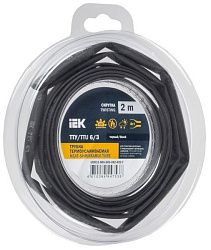Трубка термоусадочная ТТУ нг-LS 6/3 черная (2м/упак) IEK UDR12-006-003-002-K02-T