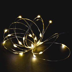 LIGHTING Гирлянда роса 2м 20 светодиодов теплый белый свет IP20 прозрачный шнур 0,3м 2АА IEK LGDB500-1-020-02-T-B-20