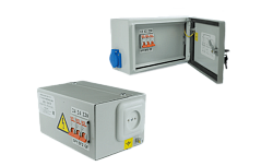 Ящик с понижающим трансформатором ЯТП  0,25 220/110 (2 авт. выкл.) IP54 UNEL ОС0000055246