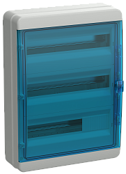 TEKFOR Корпус пластиковый КМПн-54 IP65 синяя прозрачная дверь IEK TF5-KP72-N-54-65-K03-K07