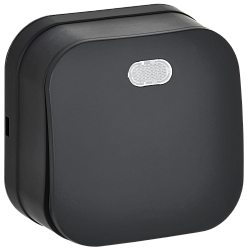 GLORY Выключатель 1-клавишный для открытой установки с индикацией 10А ВС20-1-1-ХЧм черный матовый IEK EVH11-K02M-10